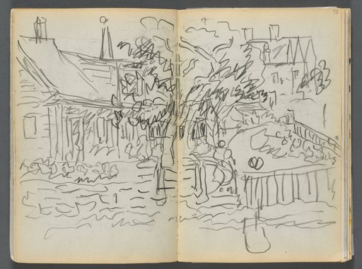 Sketchbook- The Granite Shore Hotel, Rockport, page 052 & 53: Houses and Gardens