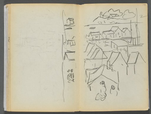 Sketchbook- The Granite Shore Hotel, Rockport, page 174 & 175: Houses