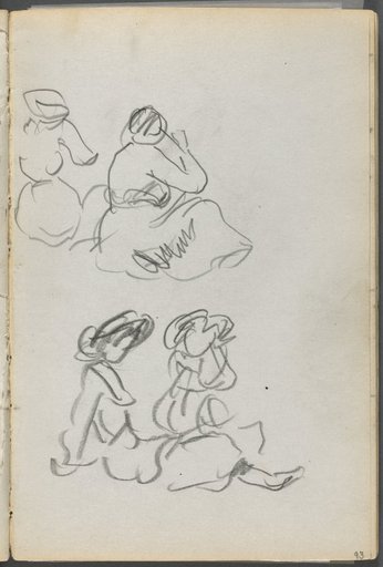 Sketchbook, The Dells, N° 127, page 093: Seated Figures