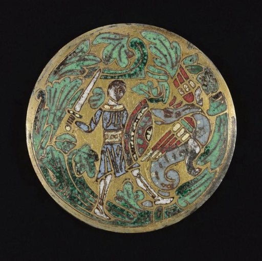 Warrior Fighting a Dragon