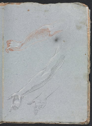 Verona Sketchbook: Study of hands and arms (page 29)