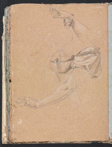 Verona Sketchbook: Female arms and hands with drapery (page 82)