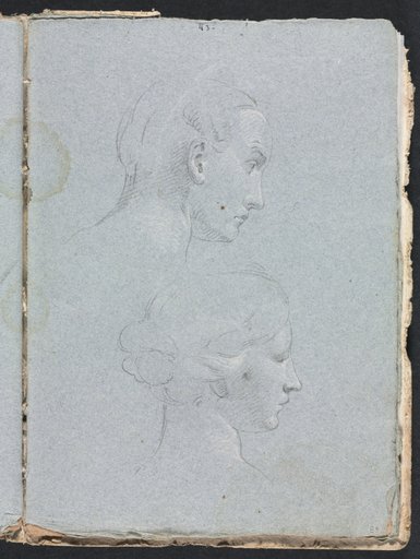 Verona Sketchbook: Two heads (page 85)