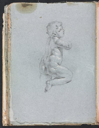 Verona Sketchbook: Putto in profile (page 64)