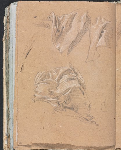 Verona Sketchbook: Drapery studies (page 90)