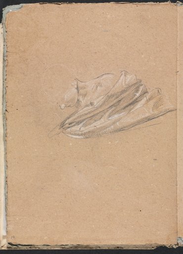 Verona Sketchbook: Head and shoulder with drapery (page 14)