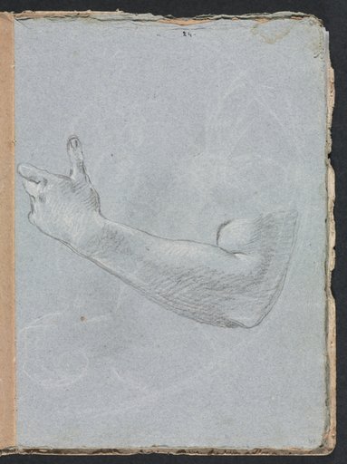 Verona Sketchbook: Left arm and hand (page 47)