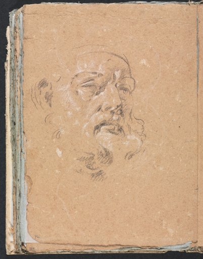 Verona Sketchbook: Male head (page 76)