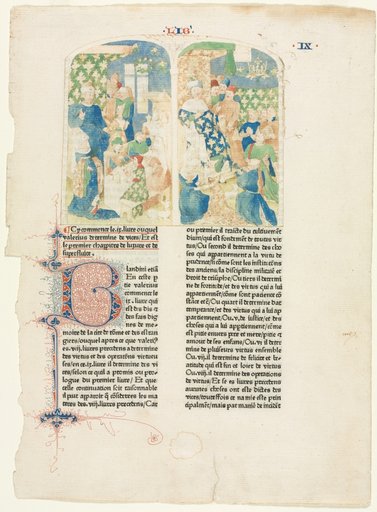 Opening Page of Book IX of Valerius Maximus's Facta et dicta memorabilia