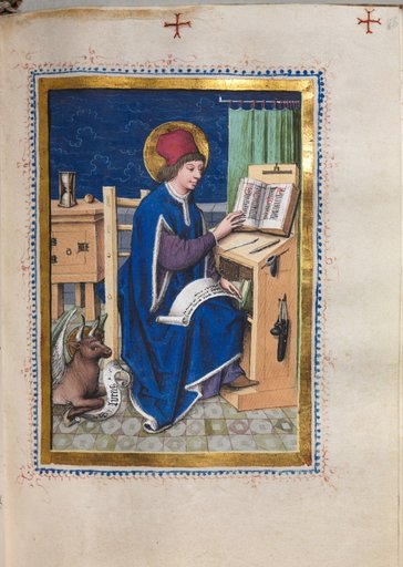 Gospel Book with Evangelist Portraits: Saint Luke