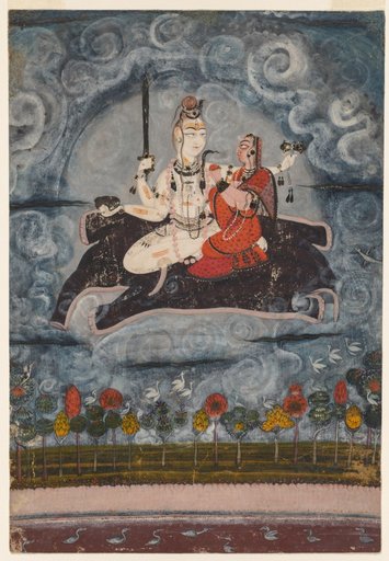 Shiva and Devi on Gajasura's hide