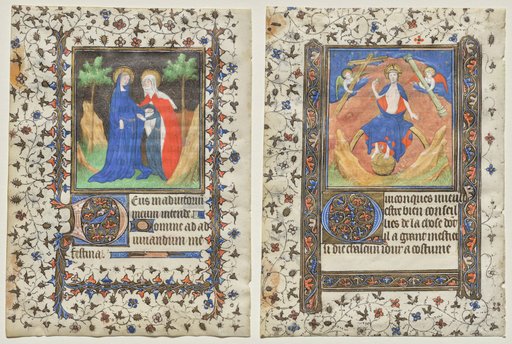 Leaves from a Book of Hours: The Visitation and Christ in Judgment