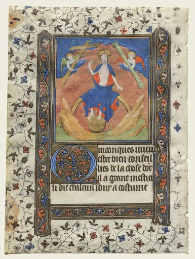 Leaf from a Book of Hours: Christ in Judgment