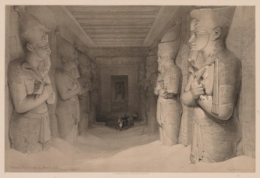 Egypt and Nubia: Volume I - No. 14, Interior of the Temple Aboo Simbel