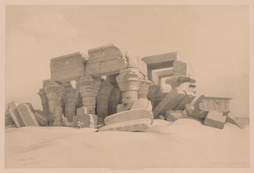 Egypt and Nubia: Volume I - No. 1, No. 2, Remains of the Portico of the Temple of Kom Ombo