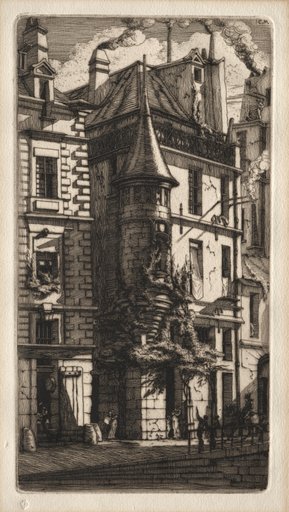 Etchings of Paris: House with a Turret, Weavers' Street