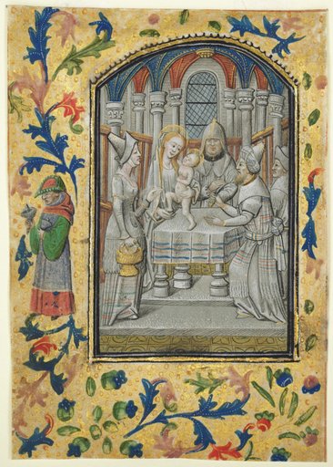 Leaf from a Book of Hours: Presentation in the Temple