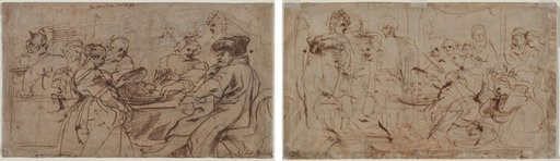 The Feast of Herod (recto); Tomyris with the Head of Cyrus (verso)