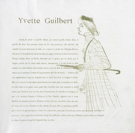 Yvette Guilbert-French Series: No. 1