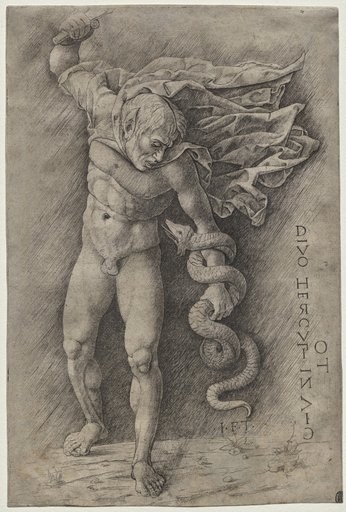 Faun Attacking a Snake