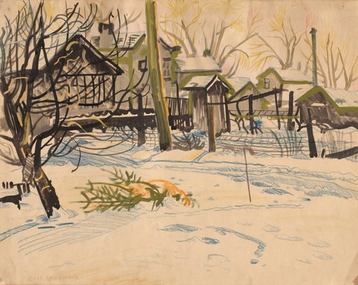 Backyards in Winter (Castoff Christmas Tree)