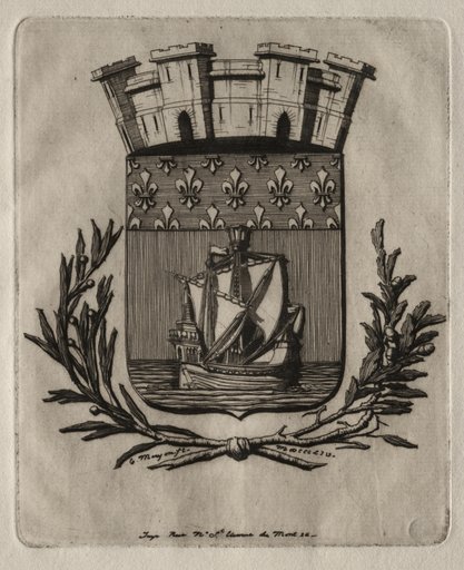 Etchings of Paris: The Symbolical Arms of the City of Paris