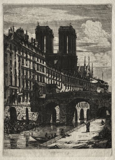 Etchings of Paris: The Little Bridge