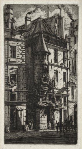 Etchings of Paris: House with a Turret, Weavers' Street