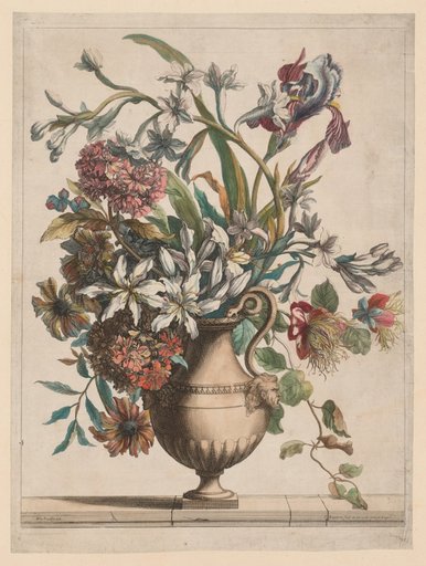 Liure de Toutes Sortes de fleurs d'après nature: Vase of Flowers