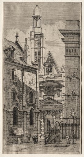 Etchings of Paris: Church of St. Stephen of the Mount