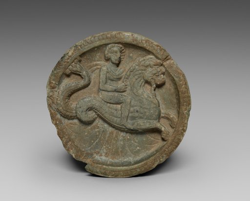 Patera with Man Riding Monster