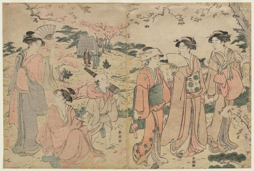 Women Viewing Cherry Blossoms at Asukayama