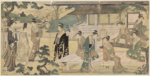 The Matsukaze Chapter of the Tale of Genji (from the series The Tale of Genji in Elegant Modern Dress)