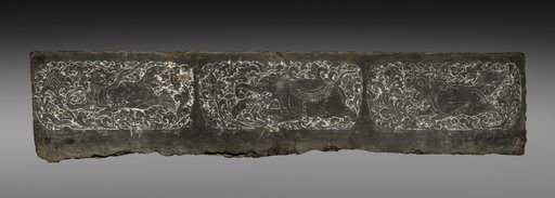 Section of a Sarcophagus Foundation or Epitaph Stone