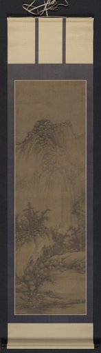 Buddhist Retreat by Stream and Mountains