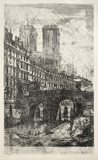 Etchings of Paris: The Little Bridge