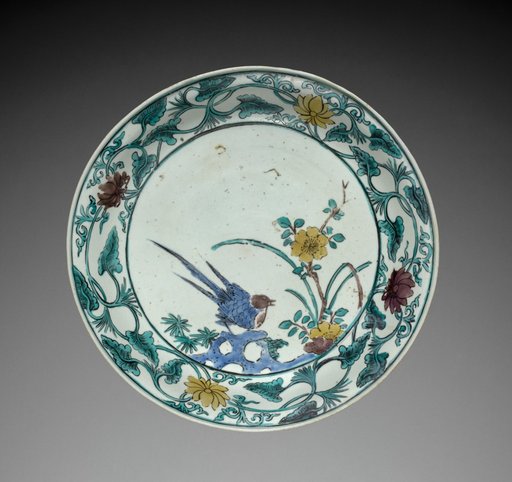 Plate with Bird and Flower