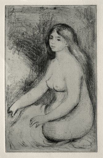 Baigneuse assise