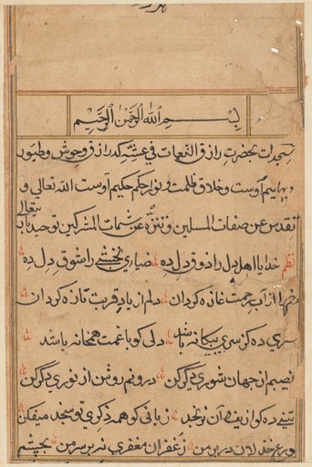 Page from Tales of a Parrot (Tuti-nama): text page