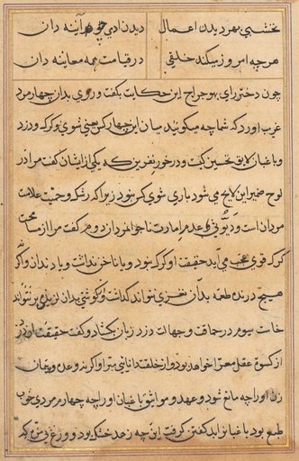 Page from Tales of a Parrot (Tuti-nama): text page