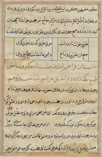 Page from Tales of a Parrot (Tuti-nama): text page