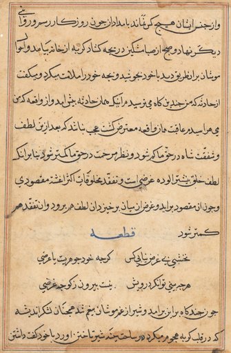 Page from Tales of a Parrot (Tuti-nama): text page