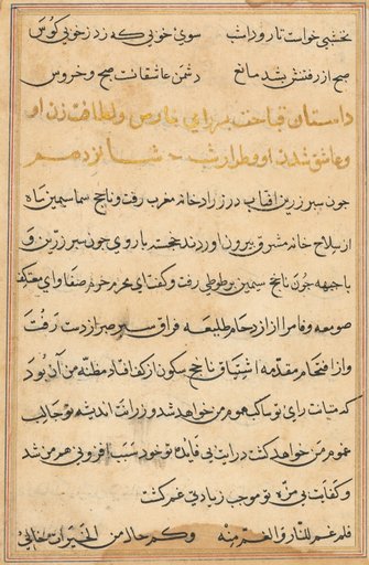 Page from Tales of a Parrot (Tuti-nama): text page