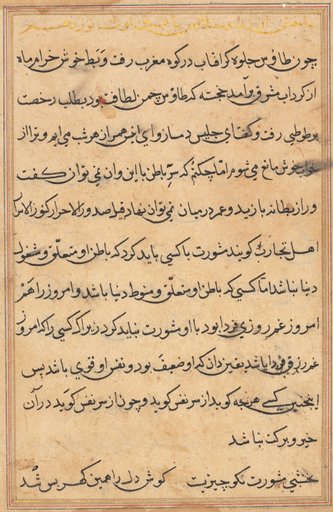 Page from Tales of a Parrot (Tuti-nama): text page