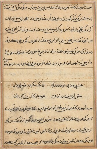 Page from Tales of a Parrot (Tuti-nama): text page