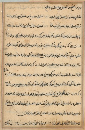 Page from Tales of a Parrot (Tuti-nama): text page
