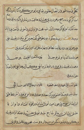 Page from Tales of a Parrot (Tuti-nama): text page