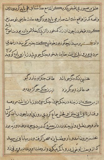 Page from Tales of a Parrot (Tuti-nama): text page