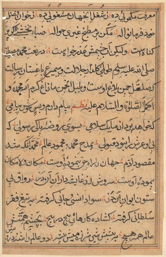 Page from Tales of a Parrot (Tuti-nama): text page