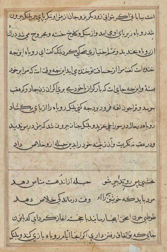Page from Tales of a Parrot (Tuti-nama): text page